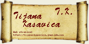 Tijana Kasavica vizit kartica